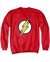 Justice League Men's Flash Logo Graphic Long-Sleeve Crewneck Sweatshirt