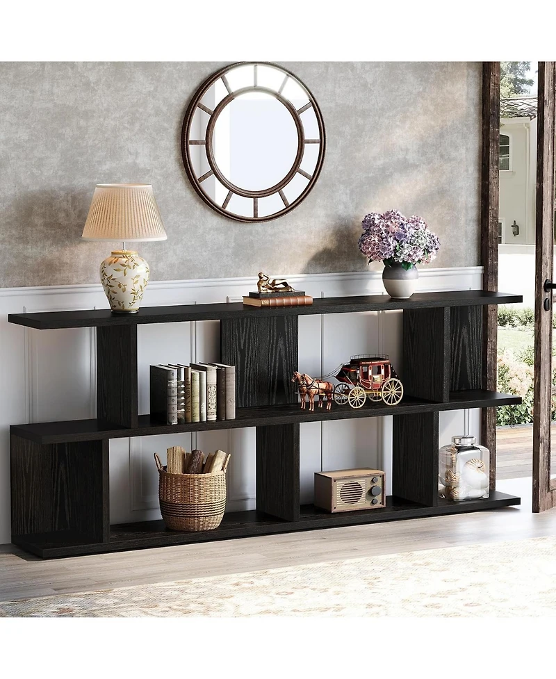 Tribesigns 71'' Extra Long Sofa Table, 3 Tier Farmhouse Console Table
