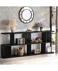 Tribesigns 71'' Extra Long Sofa Table, 3 Tier Farmhouse Console Table