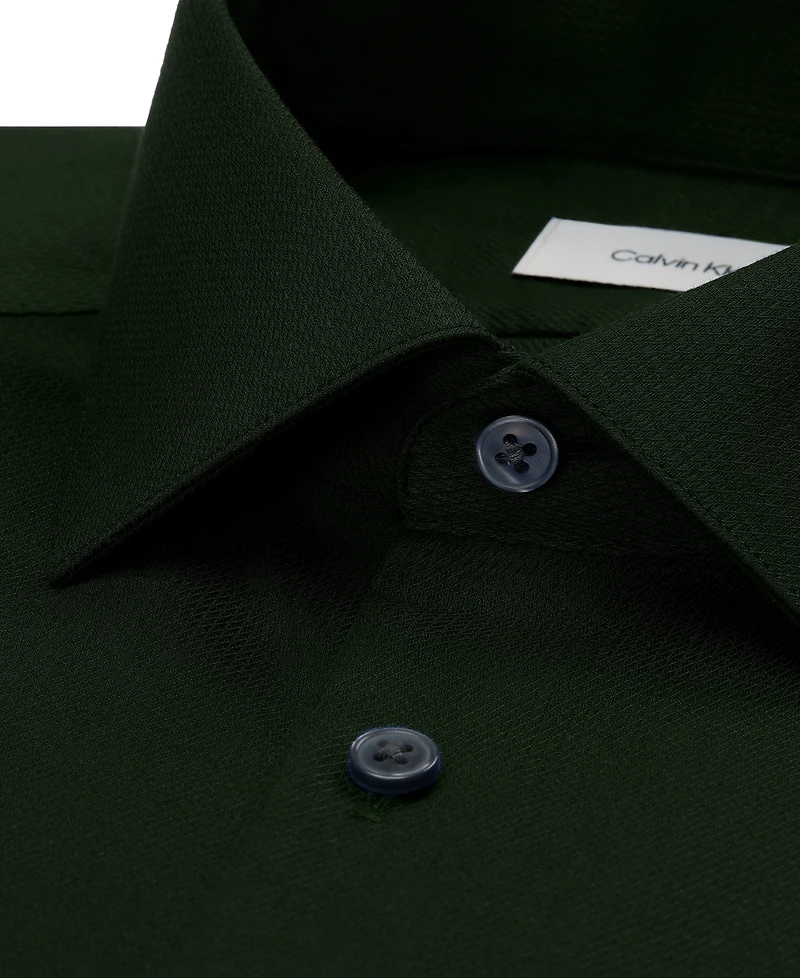 Calvin Klein Men's Performance Wrinkle Free Slim-Fit Spread-Collar Dress Shirt