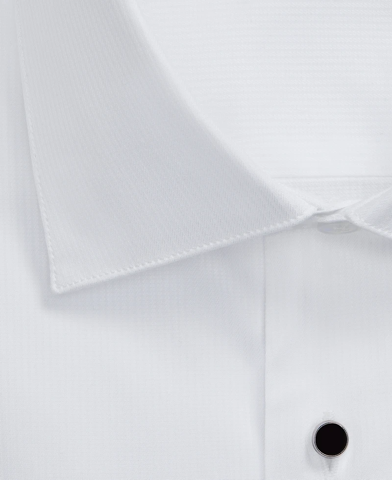 Calvin Klein Men's Ck Occasion Spread Collar French Cuff Stretch Dress Shirt