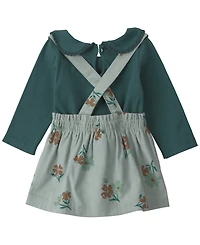 Carter's Baby Girls' T-Shirt, Floral Corduroy Dress and Tights, 3-Piece Set