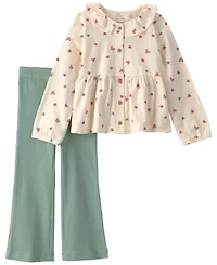 Carter's Baby Girls' Butterfly Top and Pants, 2-Piece Set
