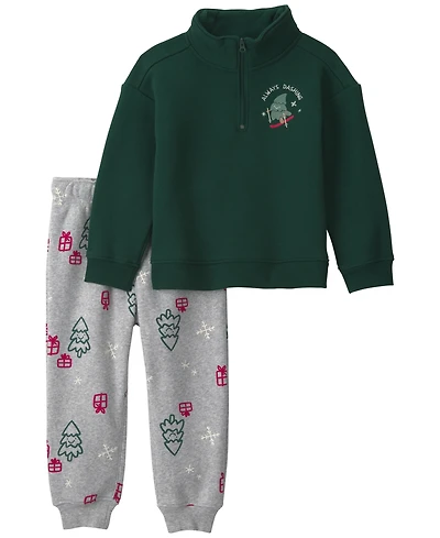 Carter's Baby Boys' Christmas Fleece Top and Pants, 2-Piece Set