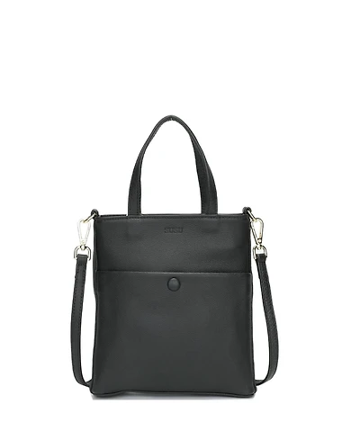 Susu Genuine Leather Small Crossbody Messenger Bag for Women, Mini Top Handle Purse with Adjustable Shoulder Strap and Front Pocket