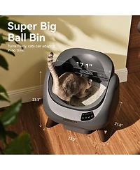 Catlink Open Top Self-Cleaning Litter Box, Multi-Cat, Anti-Pinch, Health Monitor, App Control