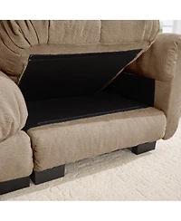 Clihome Oversize Chenille U-Shaped Sofa,Deep Seat Sofa Couch with Movable Ottoman