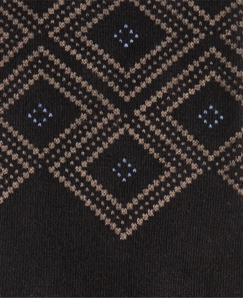Perry Ellis Portfolio Men's Bamboo-Blend Geometric Argyle Crew Socks