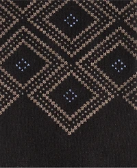 Perry Ellis Portfolio Men's Bamboo-Blend Geometric Argyle Crew Socks