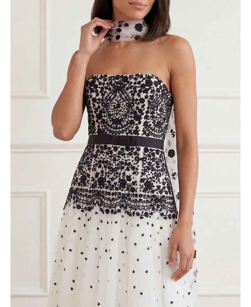 Needle & Thread Women's Romantic Lace Strapless Ball Gown