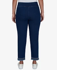 Alfred Dunner Women's Pull-On Ankle Denim Pants