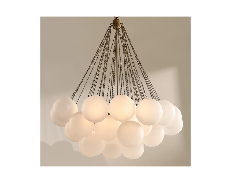 Z Gallerie Sanela Frosted Glass Globe Chandelier