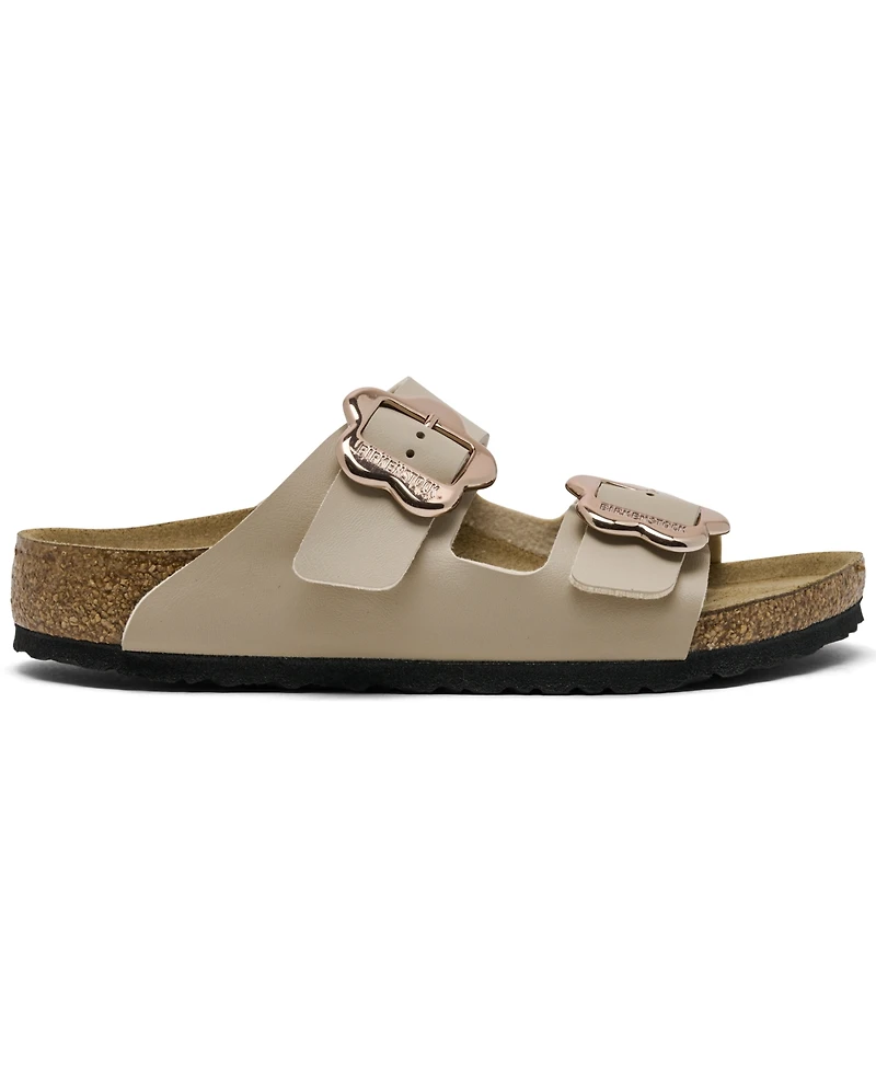 Birkenstock Big Girls' Arizona Birko-Flor Flower Buckle Sandals from Finish Line