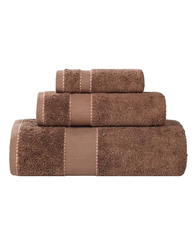 Superior Niles Egypt Produced Giza Dobby Ultra-Plush Thick Soft Absorbent 3-Piece Towel Set