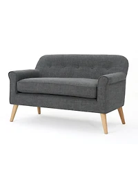 Streamdale Furniture Mid-Century Modern Upholstered Button-Tufted 2-Seater Loveseat