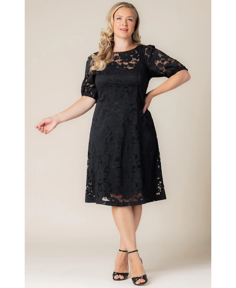 Kiyonna Plus Emma Lace Shift Dress