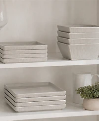 Stone Lain Grace Fluted 24-Piece Dinnerware Set, Service for 8,