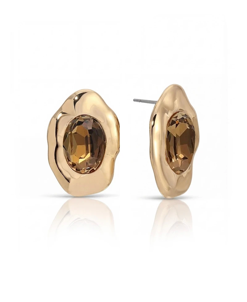 Ettika Molten Glow Crystal Stud Earrings