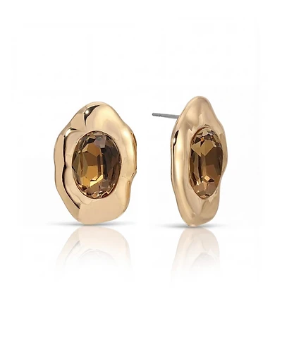 Ettika Molten Glow Crystal Stud Earrings