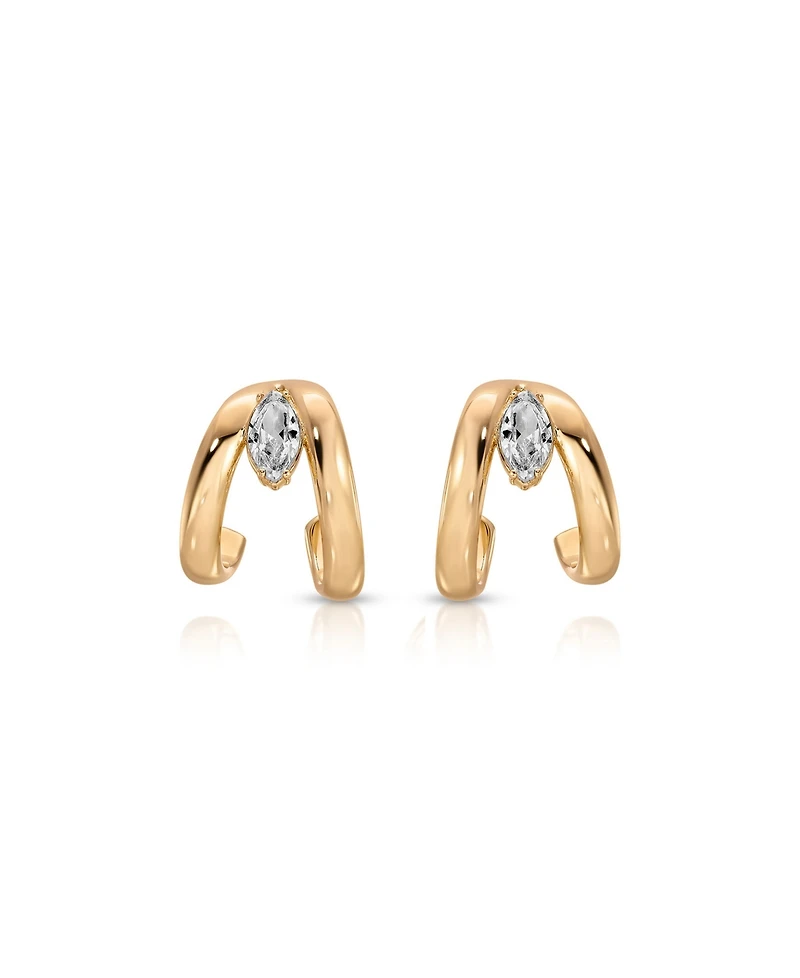 Ettika Orbit Crystal Hoop Earrings