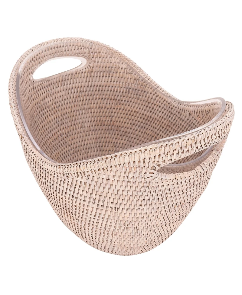 Artifacts Trading Company Rattan Champagne Bucket With Acrylic Insert