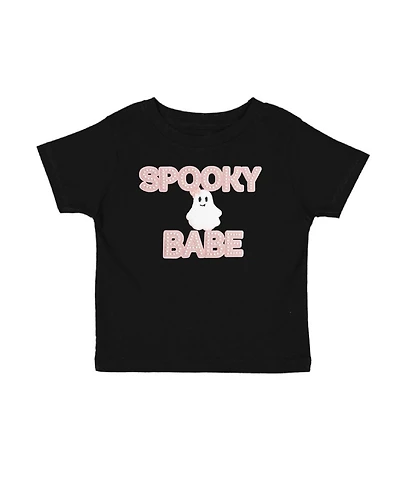 Sweet Wink Little Girls Spooky Babe Patch Halloween Short Sleeve T-Shirt