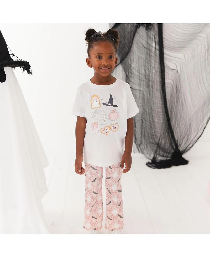 Sweet Wink Little Girls Spooky Girlie Halloween Short Sleeve T-Shirt