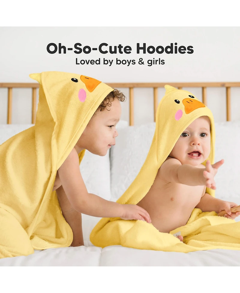 KeaBabies Cuddle Baby Hooded Towel, 2-Pack Baby Bath Towel, Hooded Baby Towels, Baby Beach Towel for Newborn, Kids