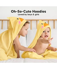 KeaBabies Cuddle Baby Hooded Towel, 2-Pack Baby Bath Towel, Hooded Baby Towels, Baby Beach Towel for Newborn, Kids