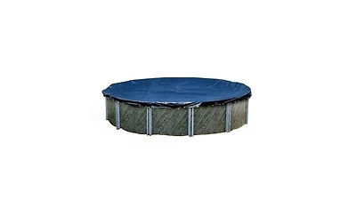 Swimline 24 Ft Round Above Ground Swimming Pool Winter Cover, Blue | PCO827