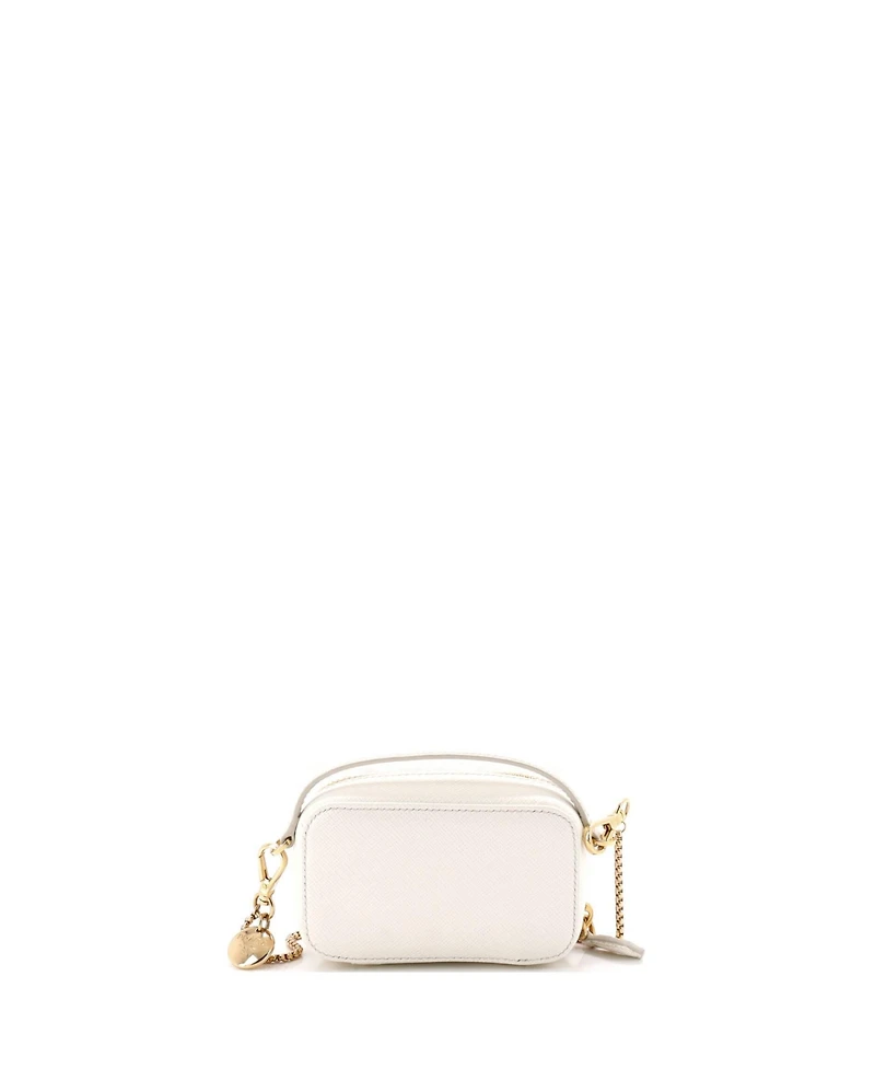 Pre-Owned Prada Mini Triangle Logo Top Handle Pouch Crossbody Bag Saffiano Leather
