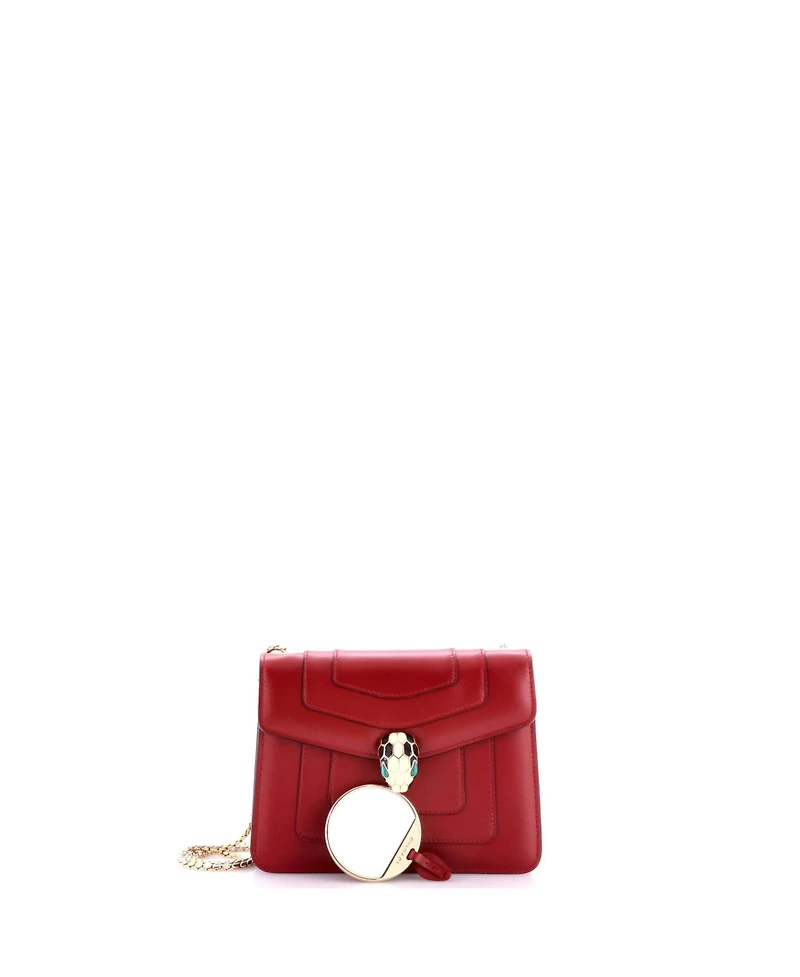 Pre-Owned Bvlgari Small Serpenti Forever Square Shoulder Bag Leather