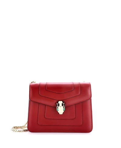 Pre-Owned Bvlgari Small Serpenti Forever Square Shoulder Bag Leather