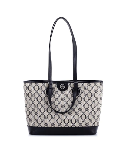 Pre-Owned Gucci Ophidia Top Handle Shopping Tote Gg Coated Canvas and Leather