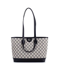 Pre-Owned Gucci Ophidia Top Handle Shopping Tote Gg Coated Canvas and Leather