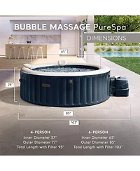 Intex PureSpa Plus Bubble Massage Spa Set with Energy Efficient Cover, 85" x 28"