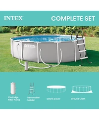 Intex Prism Frame 15ft x 42in Premium Above Ground Pool Set with Filter Pump
