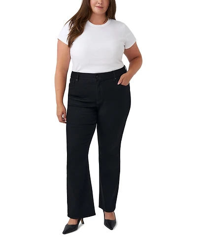 Seven7 Plus Tummyless Boot High-Rise Bootcut Tummy-Control Paneling Jeans