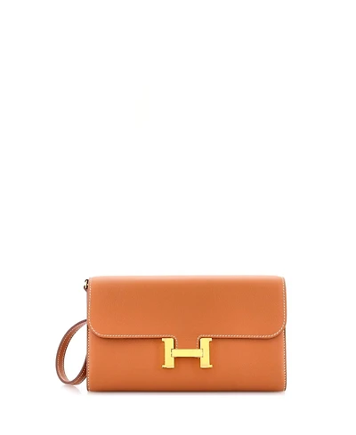 Pre-Owned Hermes Constance To Go Wallet Evercolor