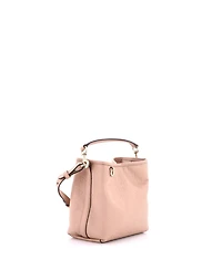 Pre-Owned Gucci Small Gg Emblem Bucket Bag Gg Embossed Leather
