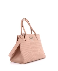 Pre-Owned Prada Medium Convertible Open Tote Diagramme Quilted Leather