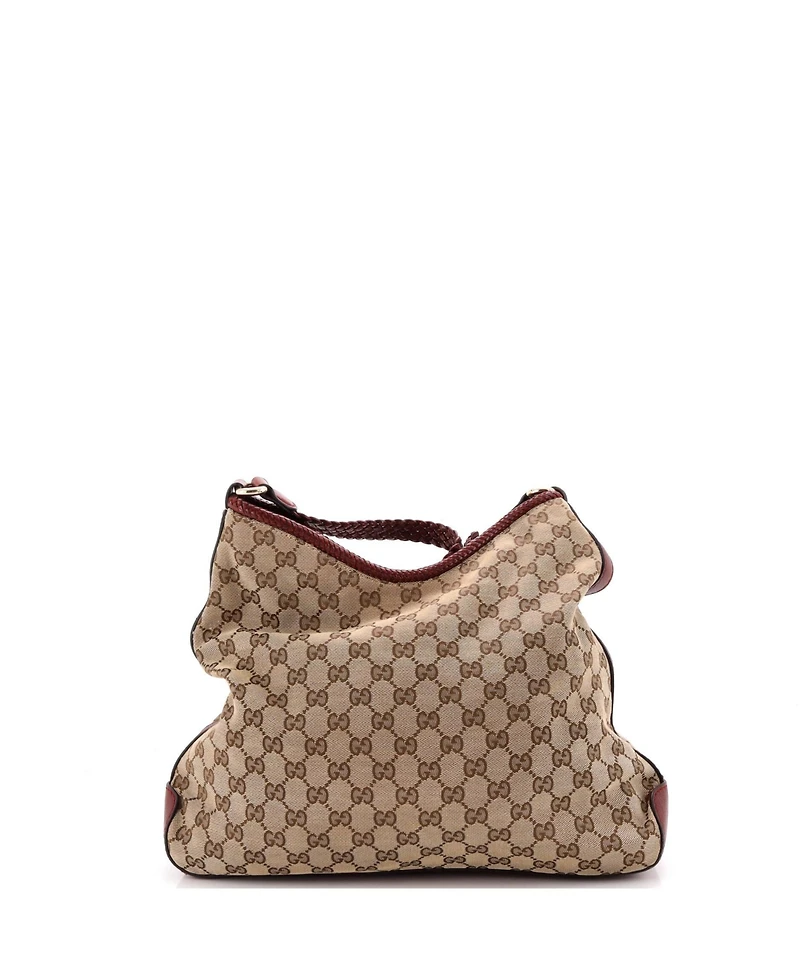 Pre-Owned Gucci Medium Marrakech Hobo Gg Canvas
