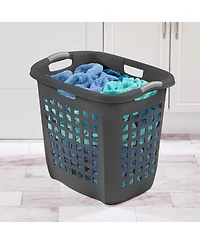 Sterilite Ultra Easy Carry Laundry Basket, 2.1 Bushel with Handles, Grey, 4 Pack