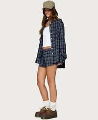 Edikted Women's Alessa Plaid Shorts