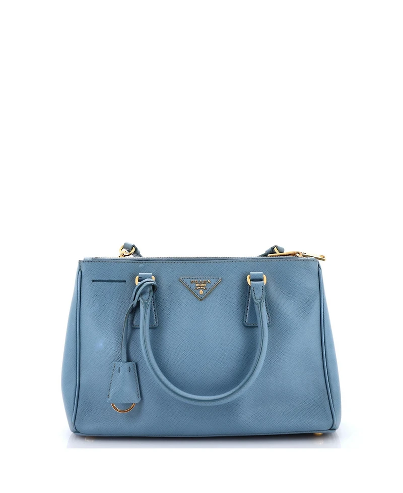 Pre-Owned Prada Galleria Double Zip Tote Saffiano Leather