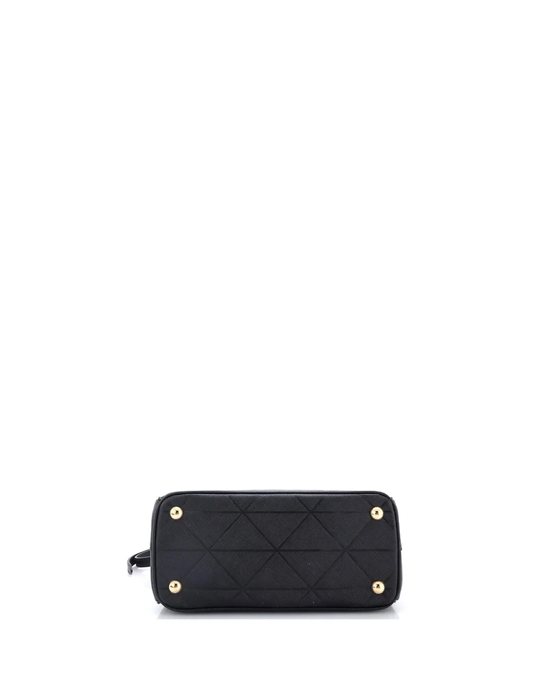 Pre-Owned Prada Mini Symbole Double Zip Tote Saffiano Leather