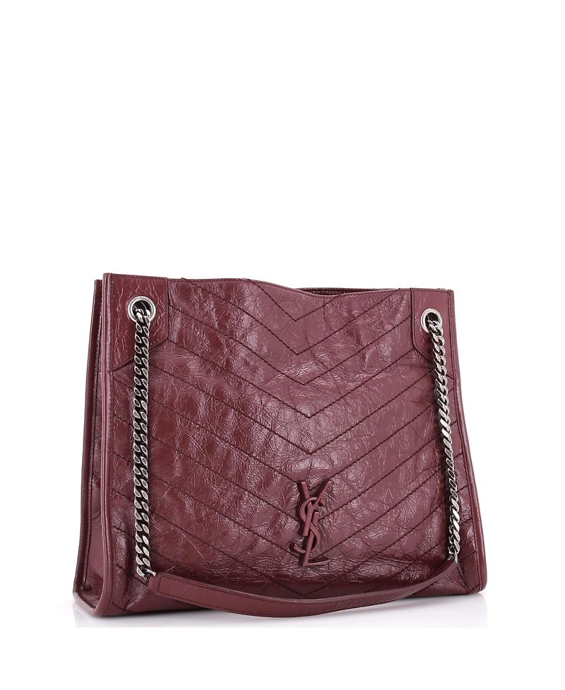 Pre-Owned Saint Laurent Medium Niki Shopping Tote Matelasse Chevron Leather