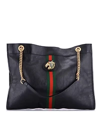 Pre-Owned Gucci Large Rajah Chain Tote Leather