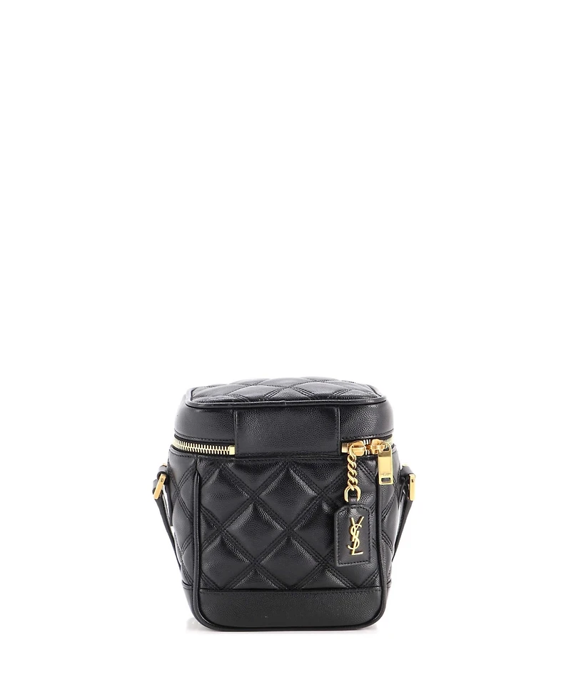 Pre-Owned Saint Laurent 80's Vanity Bag Quilted Leather