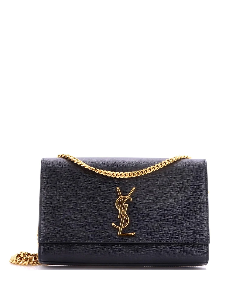 Pre-Owned Saint Laurent Medium Classic Monogram Crossbody Bag Grainy Leather